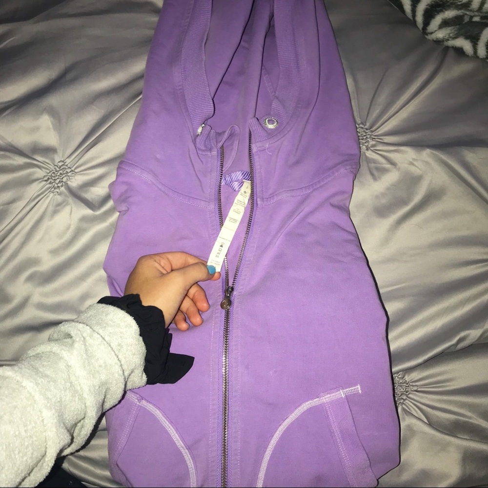 Lululemon Lavender Gray Scuba Hoodie Zip Up Jacket